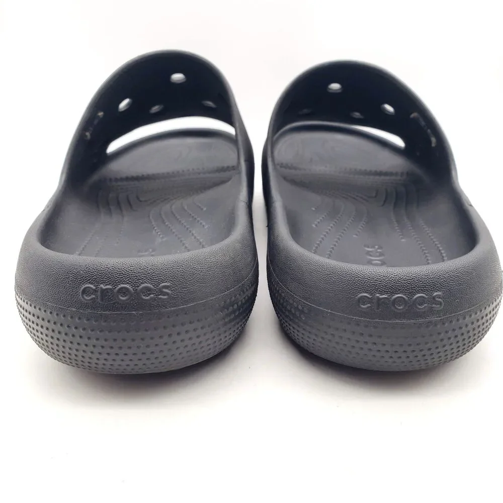 Crocs Saturday Slide V2 Men's Size 15 Black Sandals Slippers Rubber Water Shoes